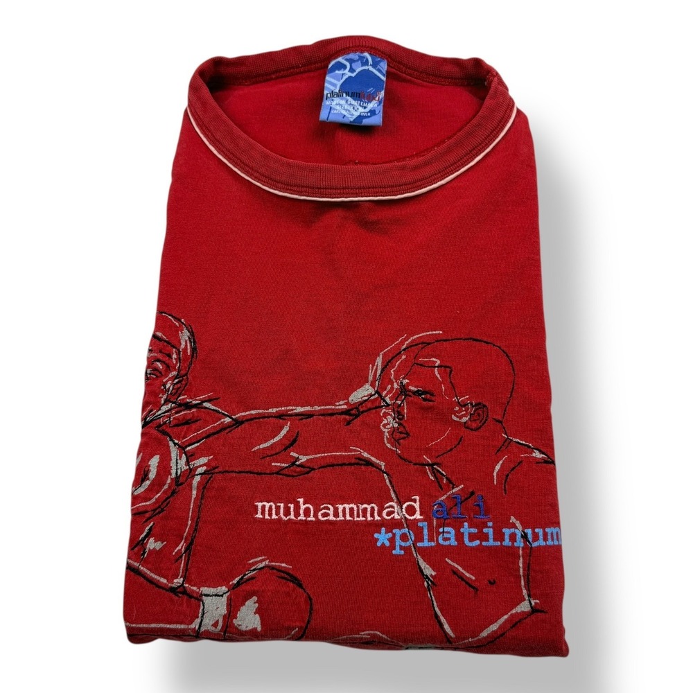 Platinum FUBU Muhammad Ali Red Graphic T-Shirt XXXL Boxing Streetwear‎ Tee